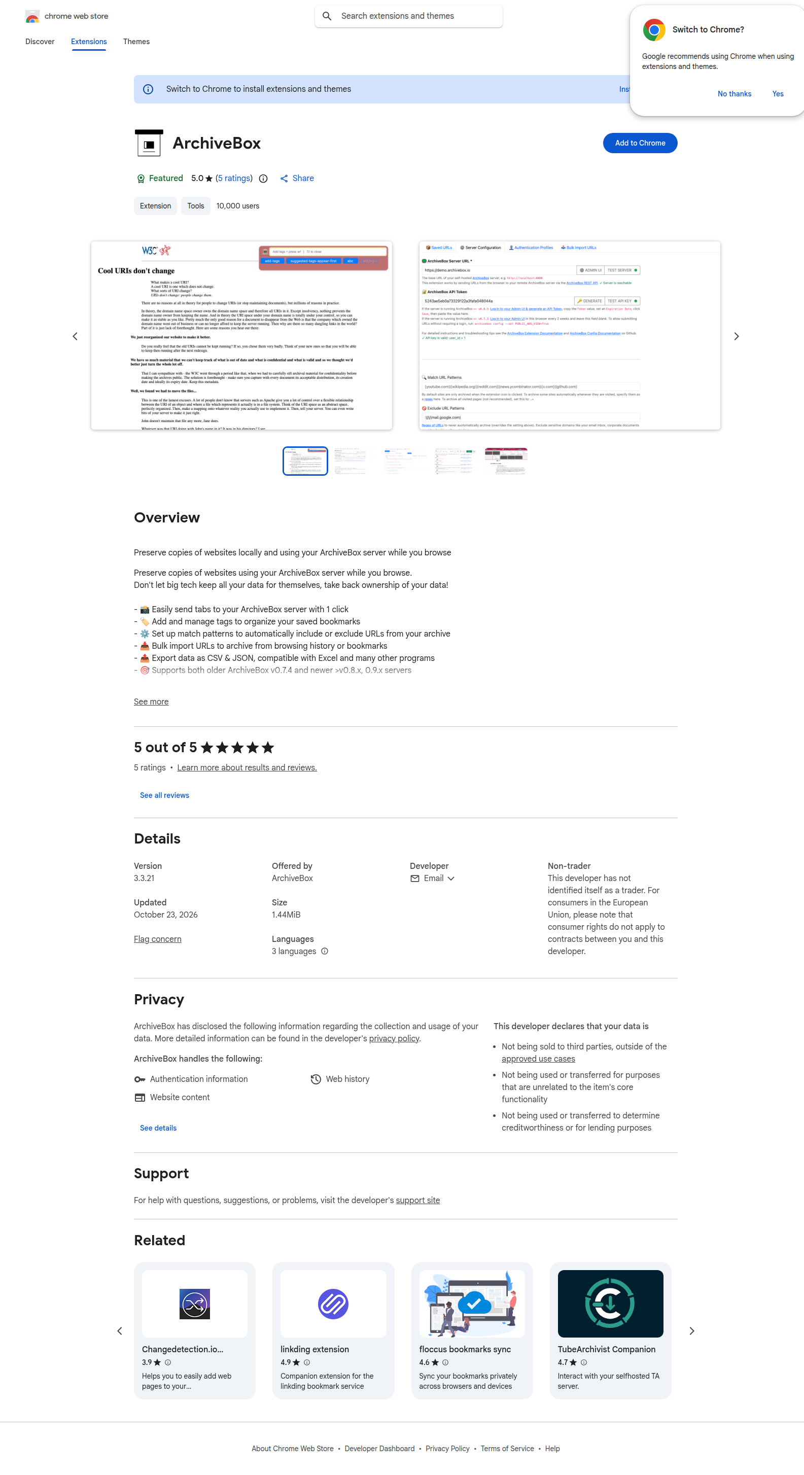 Chrome Web Store — desktop