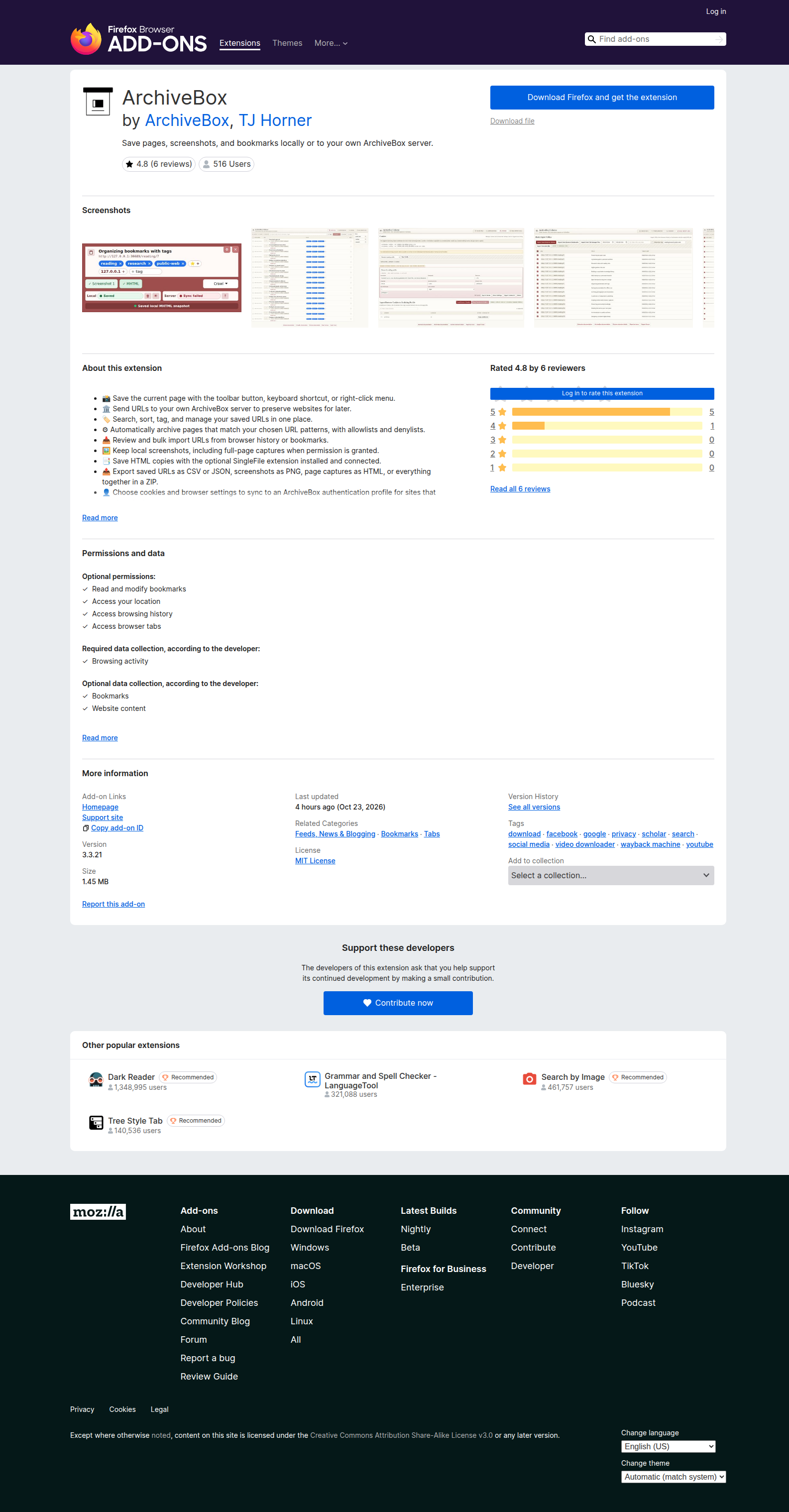 Firefox Add-ons — desktop