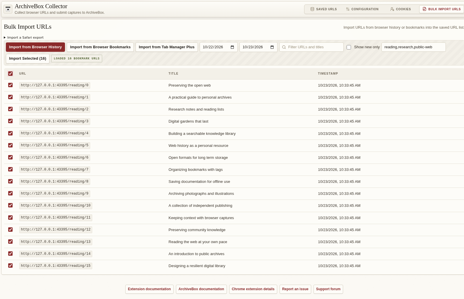 Import browser bookmarks — desktop